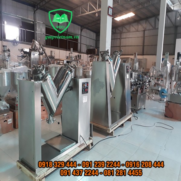 Máy trộn bột công suất lớn – Máy trộn chữ V, máy trộn bột thảo dược